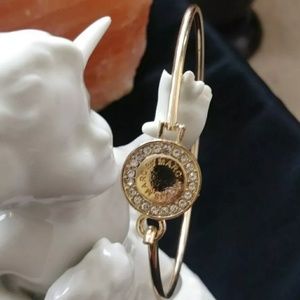 Marc Jacobs Gold Tone Diamond Bangle